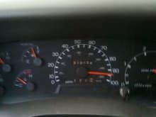 speed shown on speedometer...