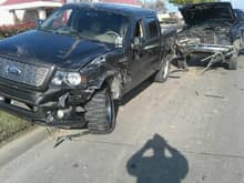 2nd wreck,  i wasnt driving, not my friends fault,  but totaled