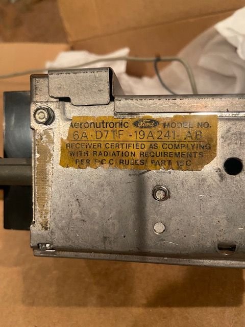 Audio Video/Electronics - 73-79 Ford Aeronutronics AM/FM Radio - Used - All Years  All Models - Windham, NH 03087, United States