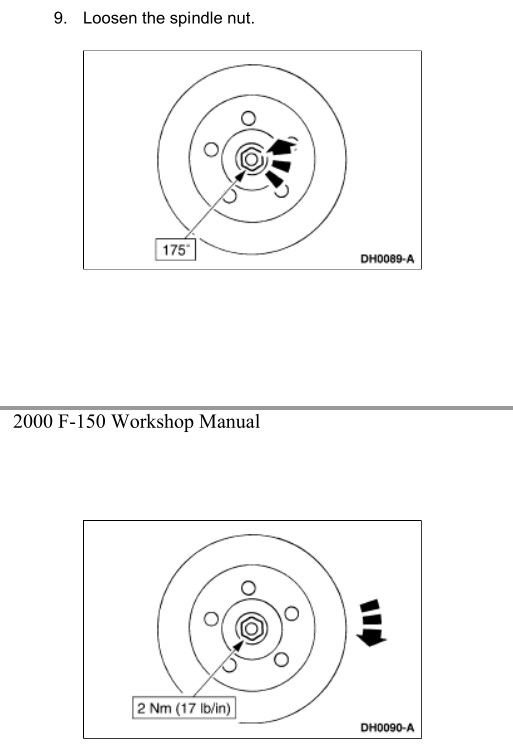 Help Movement in Wheel After Preloading Wheel Bearings Ford Truck