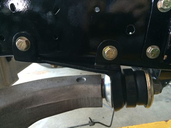 Radius / Control Arm bracket. This allowed us to use the stock style bushings.