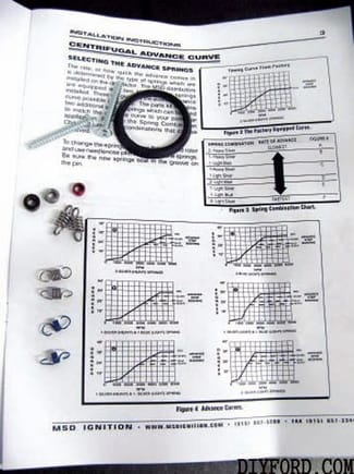 These instructions are likely out-of-date, but give you an idea of the effects.   (Vacuum Advance disconnected, and hose plugged.) Motorcraft distributors don't have the limiting-pin option mentioned here.  But if needed, you can wrap wire around the tab, and solder.