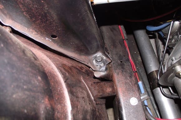 Front bolt taken from inside engine compartment.