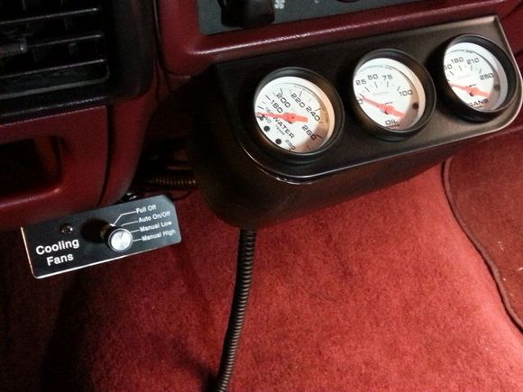 Completed switch mounting & bezel.
