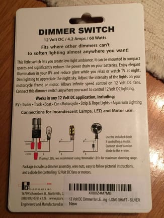 Dimmer switch from Amazon