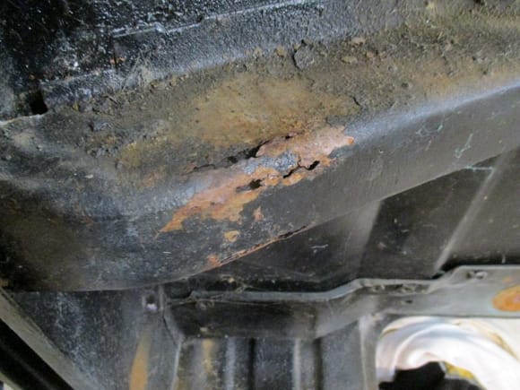 there are some holes in the passenger side cab support, but the drivers side is rust free.