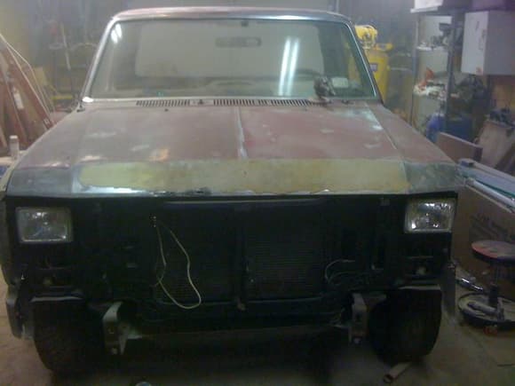 Hood still needs attention then the cab will be ready for paint.