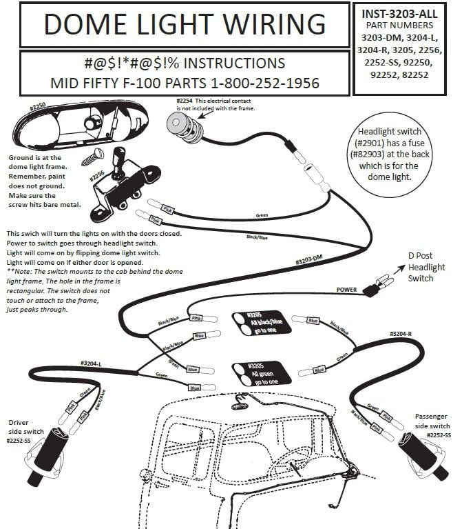 Wiring 1954 F-100 dome light - Ford Truck Enthusiasts Forums