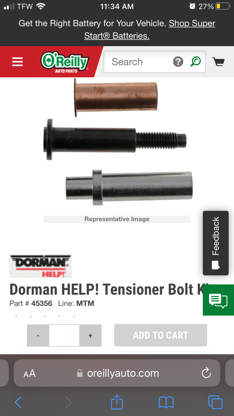 Tensioner pulley bolt broke in bracket Page 2 Ford Truck
