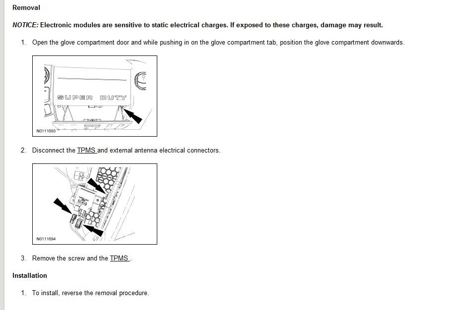 TPMS Receiver Module Location? 2015 F250 - Ford Truck Enthusiasts Forums