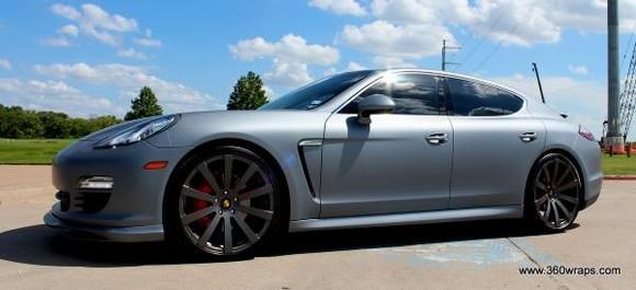 360 Wraps Remi Ayodele Porsche Panamera Matte Silver Vehicle wrap slide