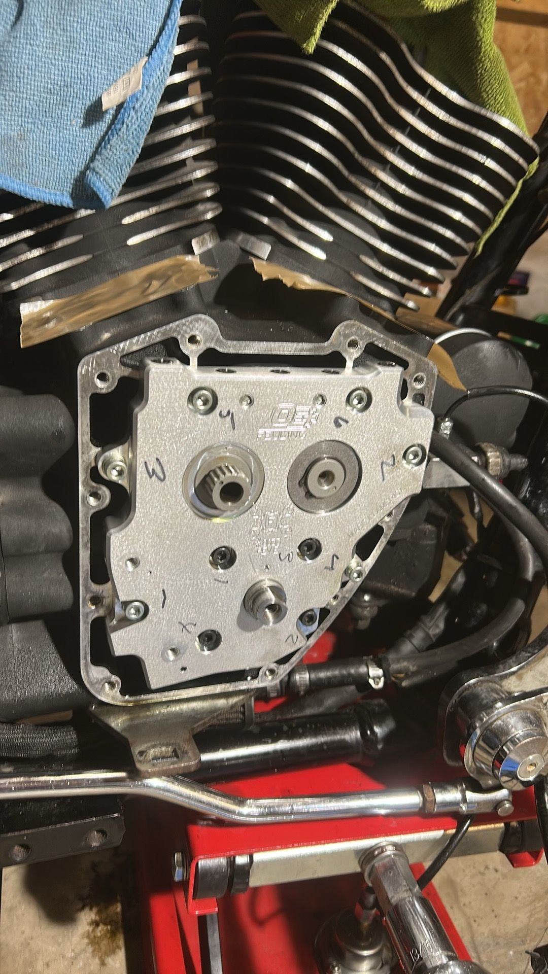 Just got the cam, camplate and the oil pump in place.