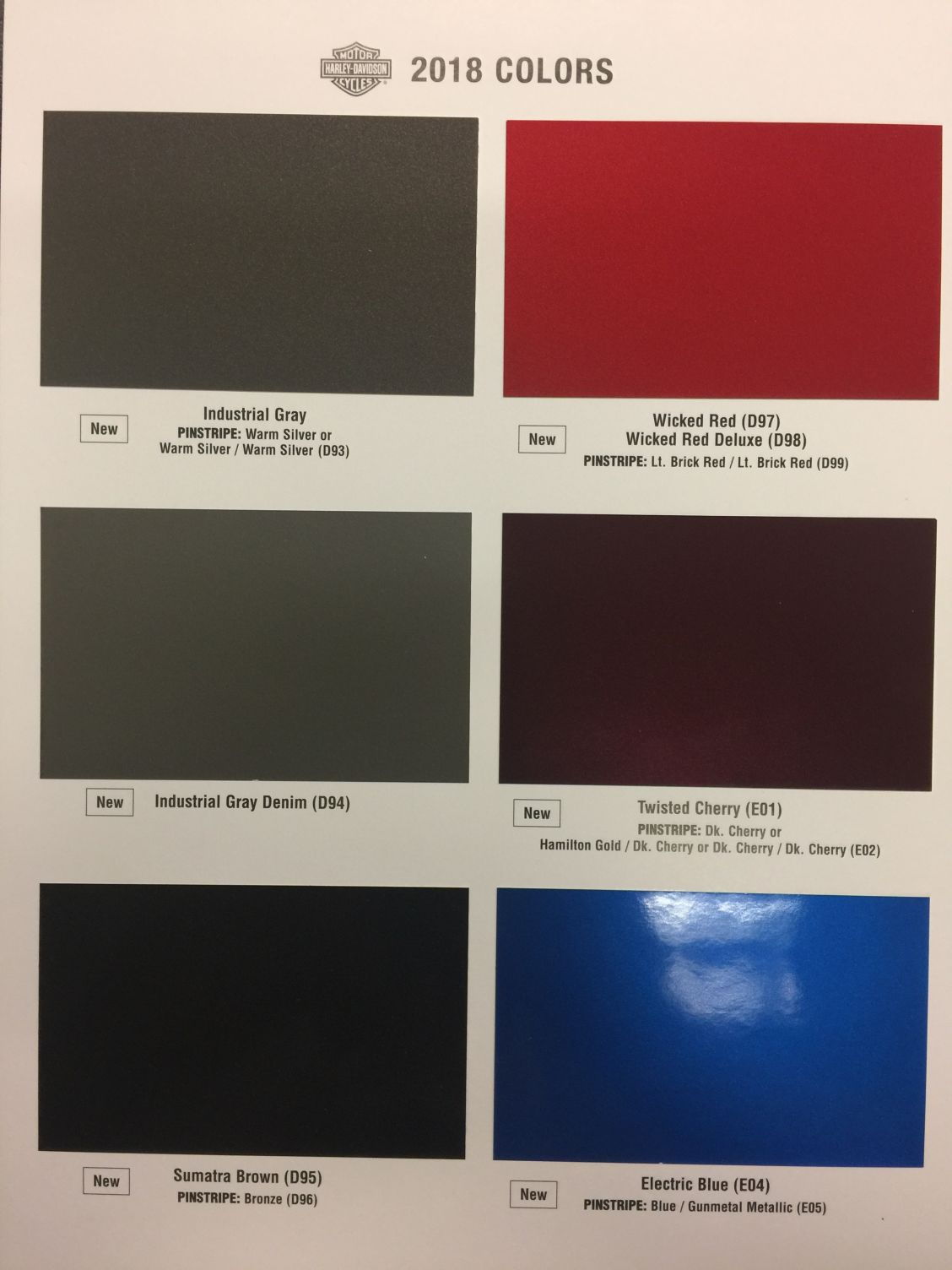 Color Codes For Harley Davidson Motorcycles