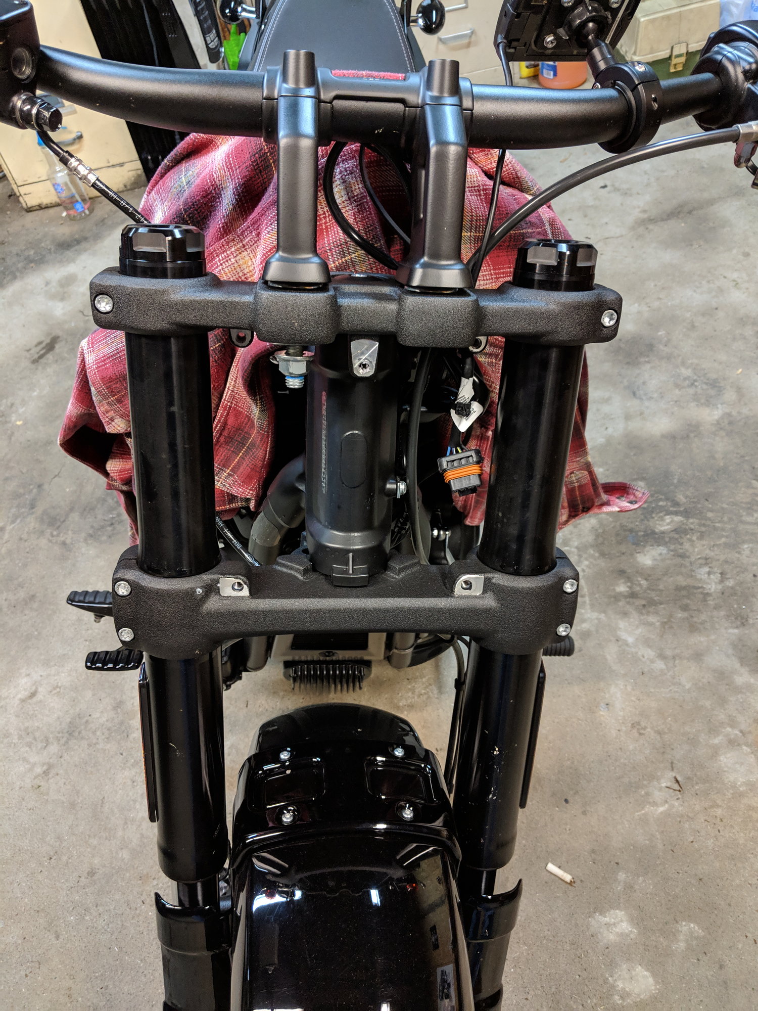 Installed Riser Extensions On My Fat Bob Harley Davidson Forums