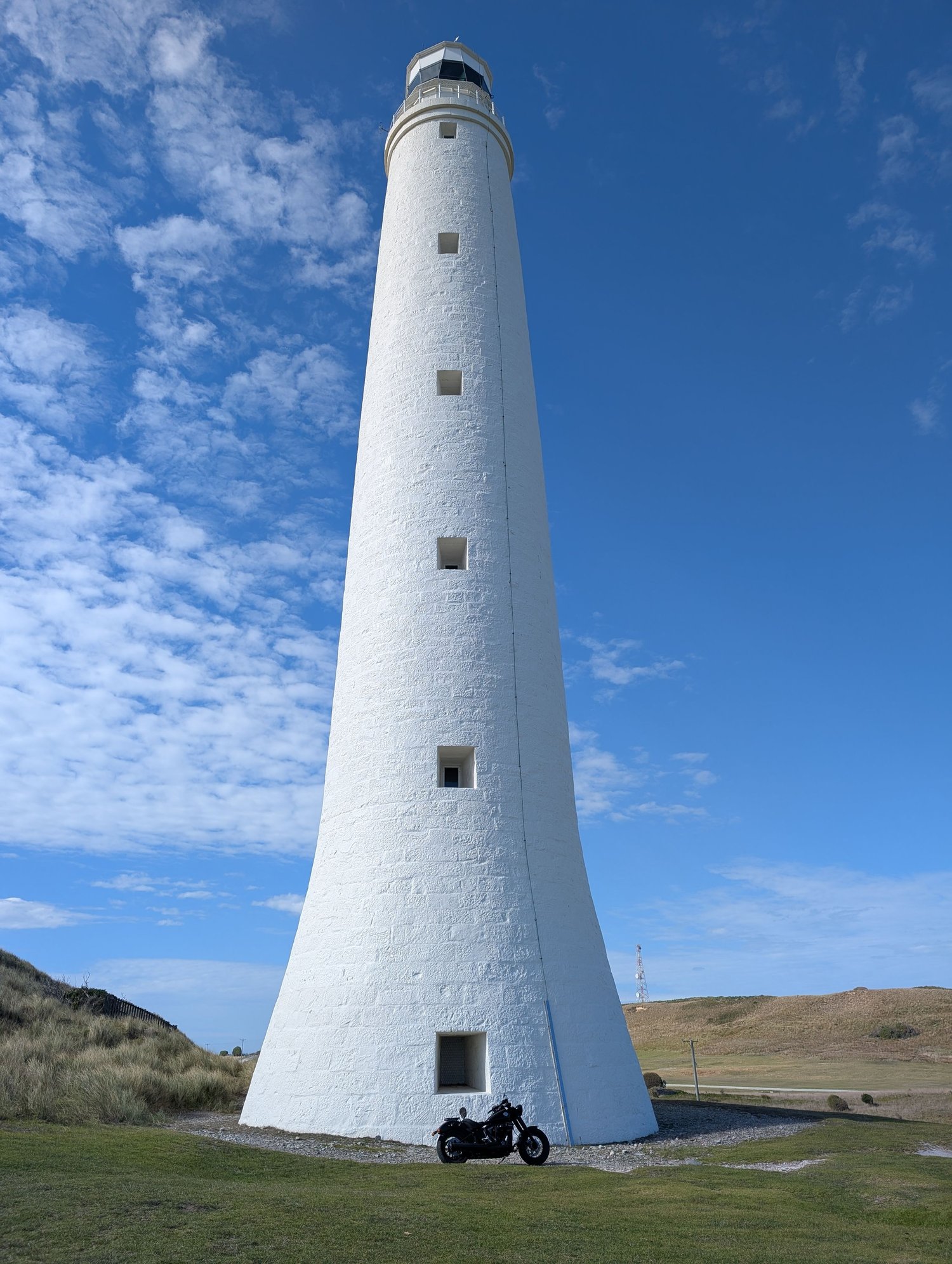 My first job after finishing my apprenticeship in 85 was needle gunning that lighthouse back to bare rock from top to bottom, replacing the rotten mortar and painting it, first time it had been stripped back in its history, the layers of whitewash and paint were an inch and a half thick in places, my favourite job ever. 