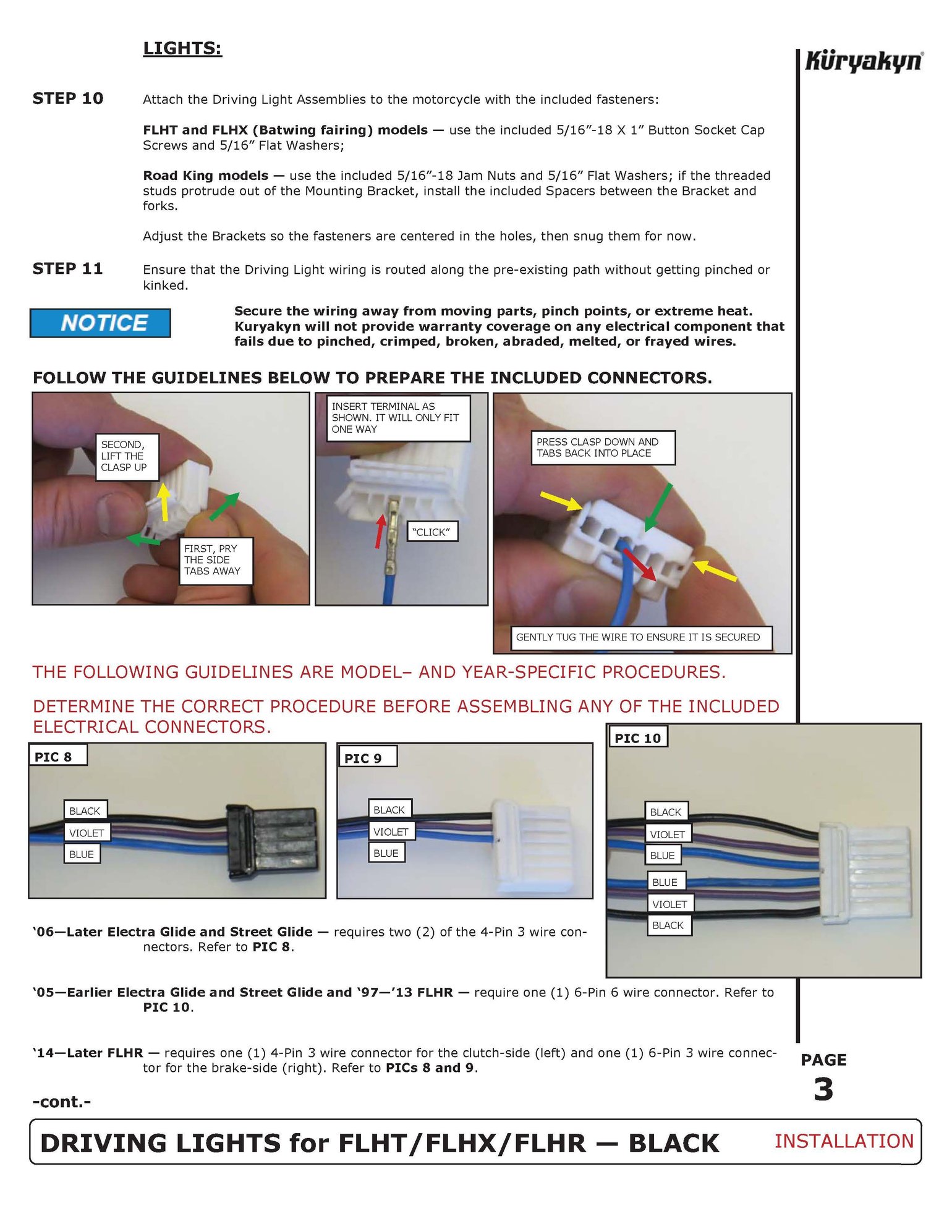 Kuryakyn Fairing Mounted Driving Lights with Turn Signals install questions - Harley Davidson Forums Kuryakyn Light Wiring Diagram Harley Davidson Forums
