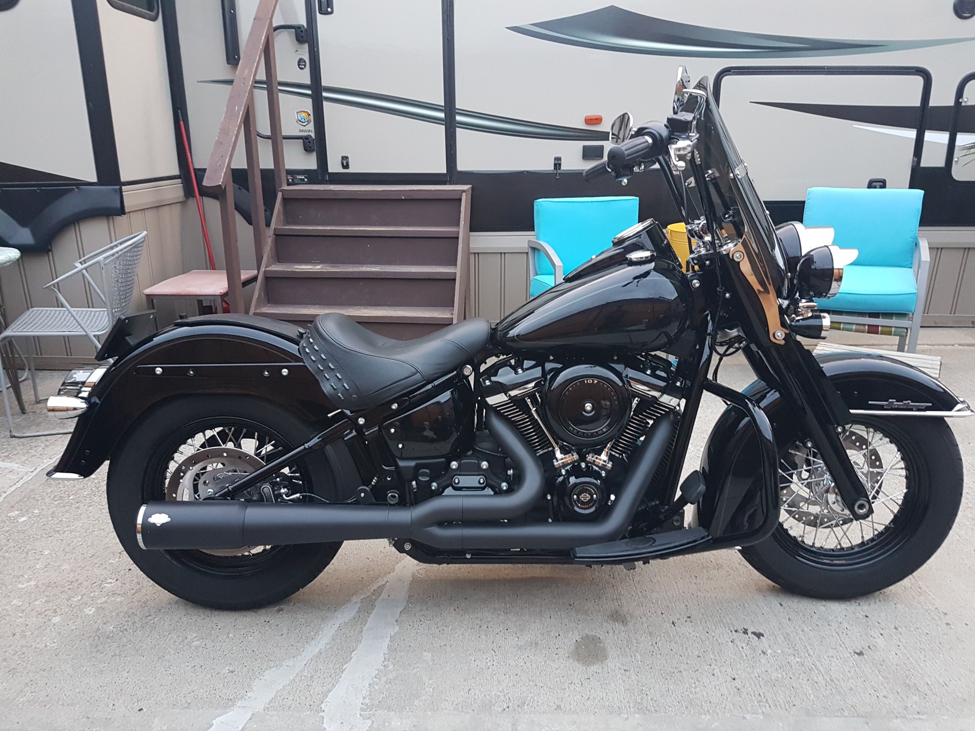Extended Hard Bags for 1820 Heritage Page 2 Harley Davidson Forums