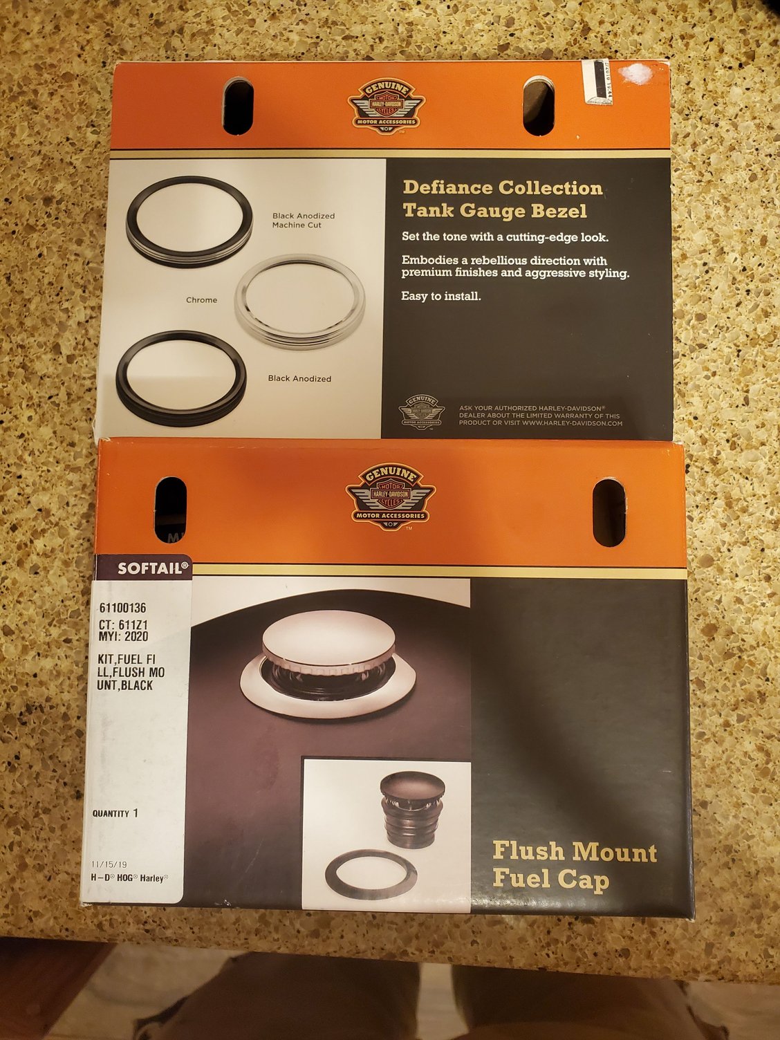 Black Flush Mount Fuel Cap & Defiance Black Gauge Bezel 135 shipped
