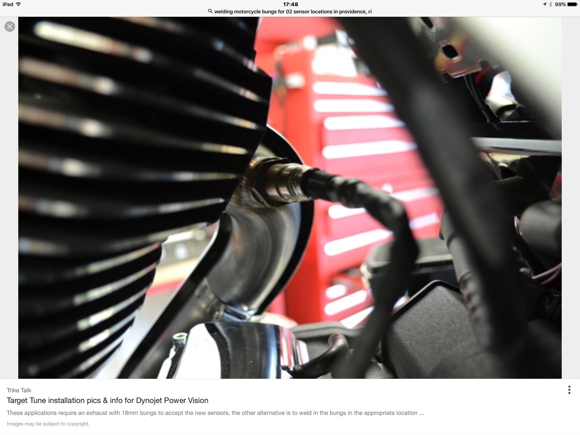 O2 sensor bung location Harley Davidson Forums