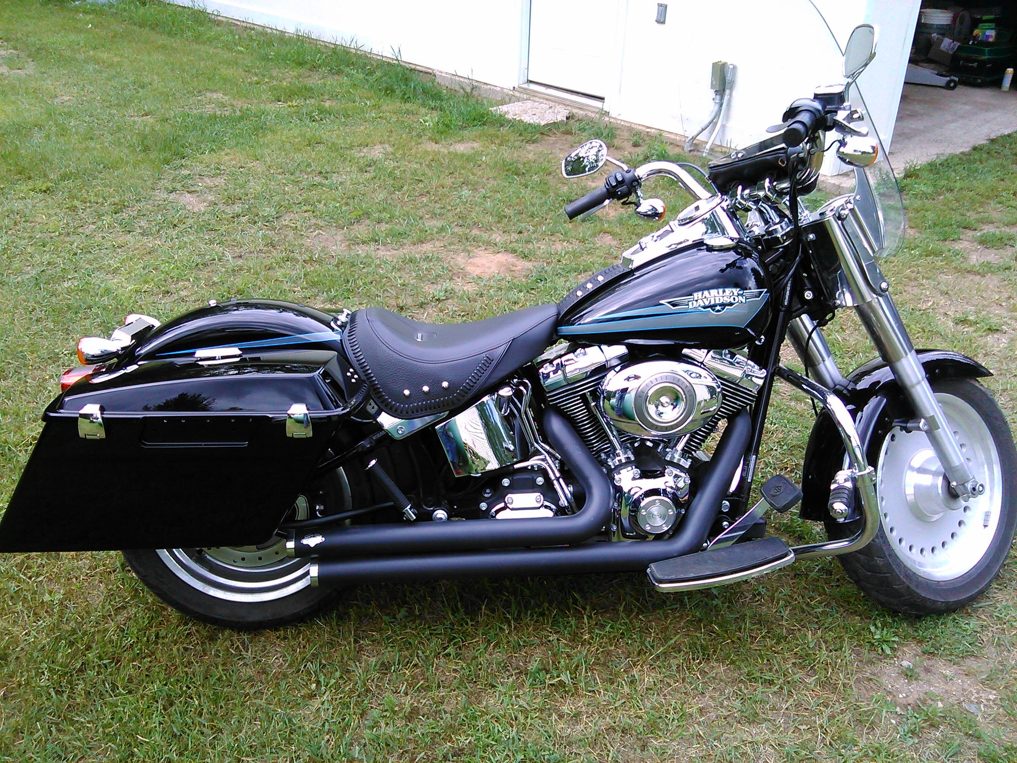 Fatboy with police saddlebags - Harley Davidson Forums