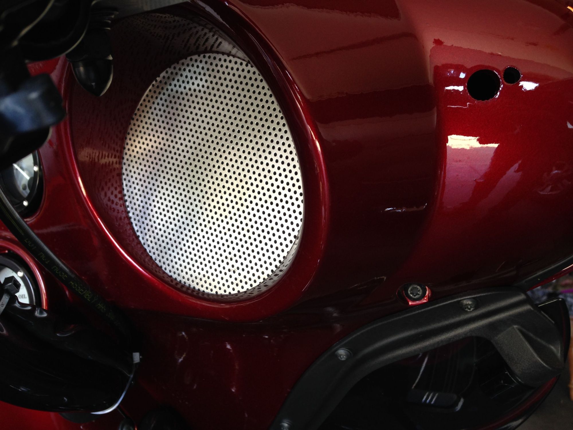 Batwing Mirror Hole Filler Idea Guitarist Harley Davidson Forums