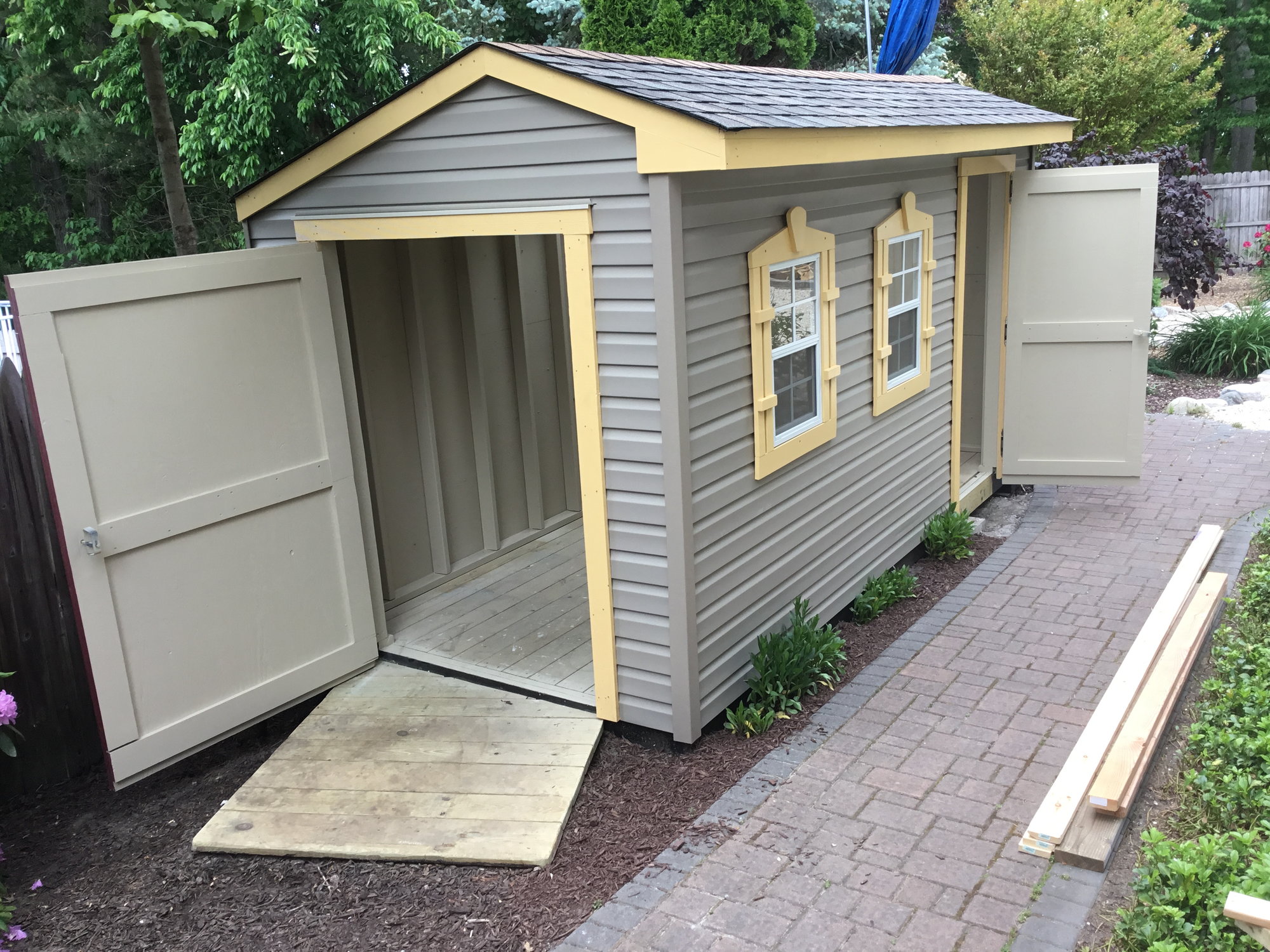 here’s my motorcycle storage shed build pictures - harley