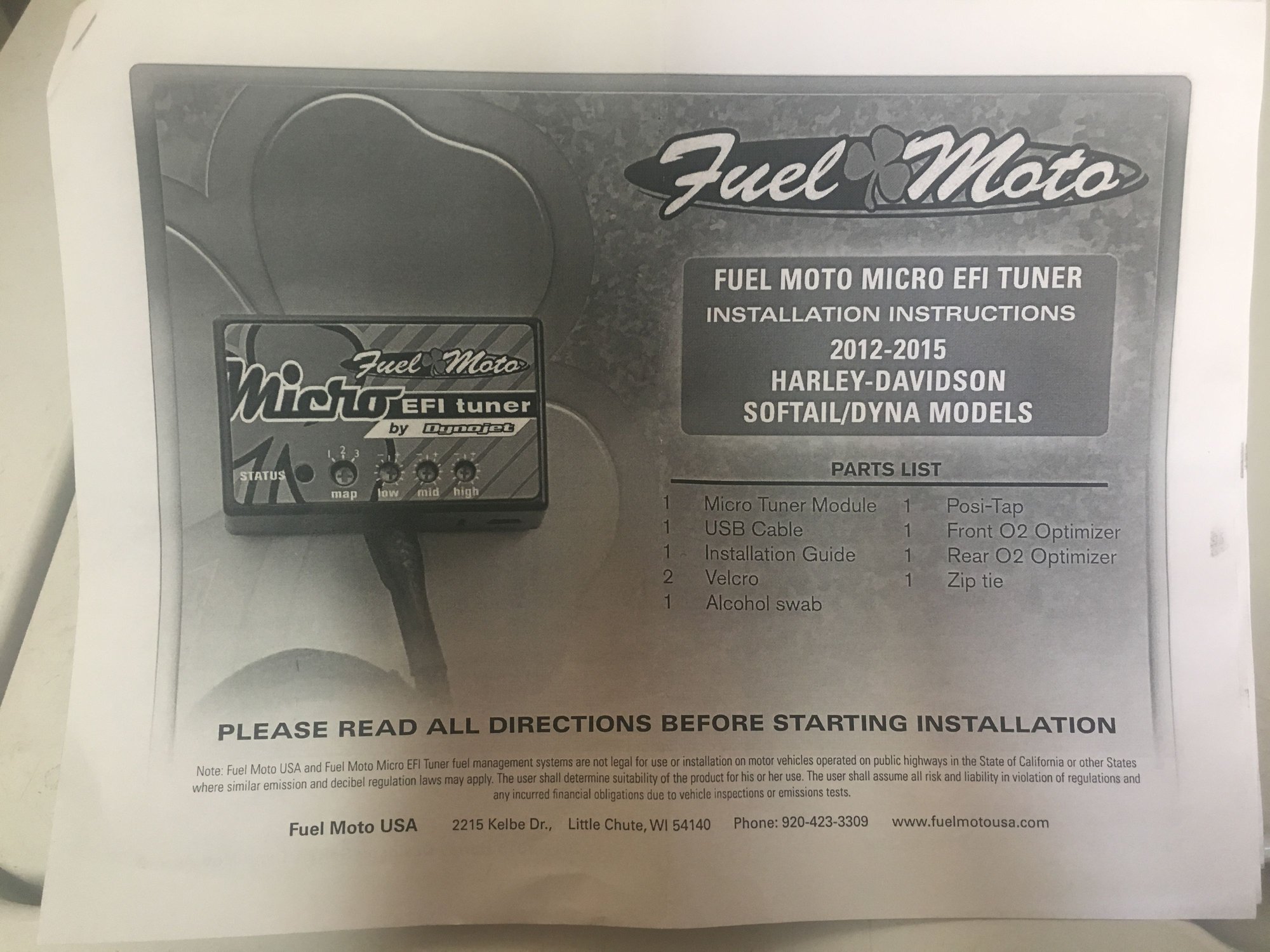 Fuel Motor Tuner Harley Davidson Forums