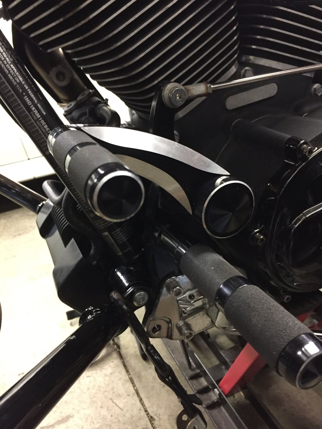 Black Accutronix forward controls 14 and up Harley Davidson Forums