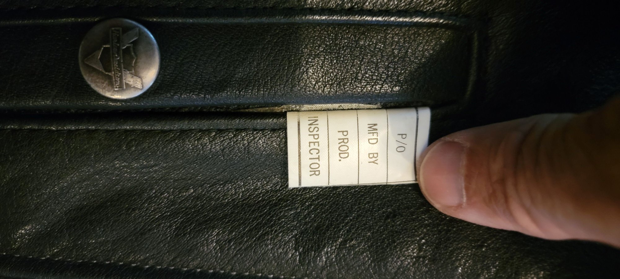 Label inside jacket