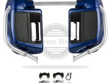 Superior Blue Lower Vented Fairings for 2014+ Harley Touring