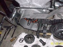 General picture. New stator in place. Note that I did not have to remove the clutch.