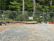 Some temporary fencing near the restricted area as there is some construction going on.