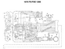 1975 FX/FXE 1200 Wiring Diagram 1