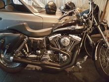 Next up. Ultra added to stable, so mods begin.  Bassani Road Rage 2, Mustang Fastback seat, Bad&G bags, and a custom made Sissy bar on the way.