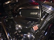 The finished product. I never had any oil drips, but in the event they start, I will then just route the breather element lower on the bike. I placed it here to keep it cleaner and out of harms way.