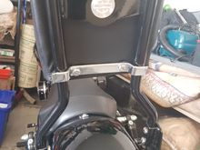 HD detachable setup, HD has all the parts for it. MID backrest, perfect for what your asking. Pad is cheap feeling fyi but postion wise its not on tailbone.

Your lights can just be extended out with the HD kit.