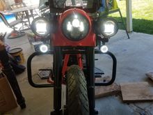 Hd daymakers and custom dynamics 1157 front halo turn signals.