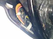 the metal holding clip up under the fairing cover