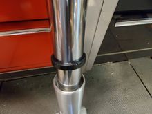 Fork seal ready to get driven home.  The bushing and retainer washer are already in there.