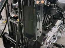Installed an Ultracool oil cooler on my 19 lowrider this thing is a life saver in traffic!