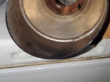 Brake side .This is tapered on the inside so nothing more to do but cut the baffle this side doesn’t make the whisting  sound. 