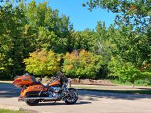 Fall colors are arriving. It was only 55 when I left home, and I only saw 61 on the bike.