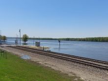 I can normally park my bike next to that cross....in the water.