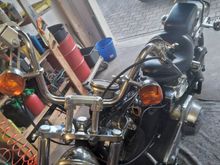 Here you can see the Apes are gone but these bars are not much better, but thier just temporary  till i can find an OEM set of bars !