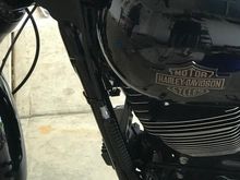 Clutch cable relocated.