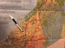 Pen points to location for last night