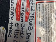 Mustang label - pillion.