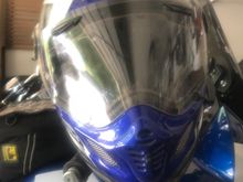 Front view while resting on my side mirror