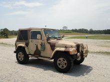My 2000 TJ. Was white then converted to 3 color desert. Taken at Camp Lejeune OP5.