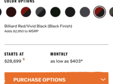 Two tone us $951 extra in Canada, but $2,950 more in USA. WTF?
